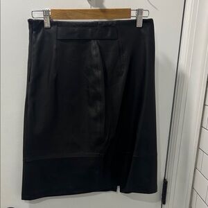 Vince 100% Lamb Leather Black Skirt